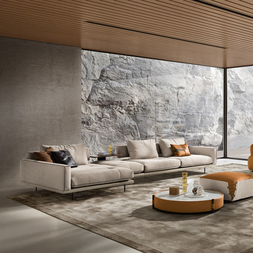 Canapé modulable - Percy - maxdivani - contemporain / en tissu / en cuir