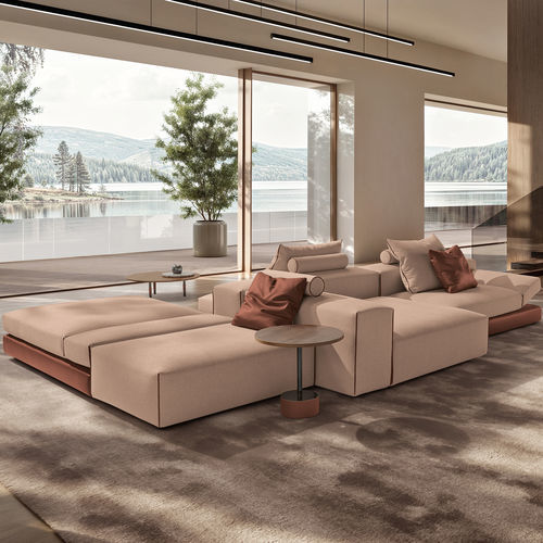 Canapé modulable - Match - maxdivani - contemporain / en tissu / en cuir