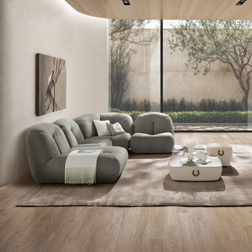 Canapé modulable - Chicca - maxdivani - contemporain / en tissu / en cuir
