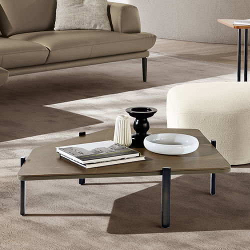 Table basse contemporaine - Muzzle - maxdivani - en bois / en céramique / avec piètement en métal