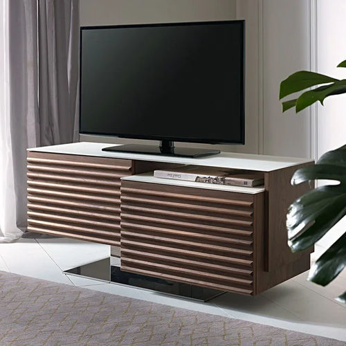 Meuble TV contemporain - FABULUS - Pacini & Cappellini - pivotant / Fabriqué en Italie / en noyer