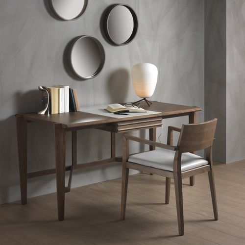 Bureau sur pied - ATHOS - Pacini & Cappellini - contemporain / en bois / en cuir