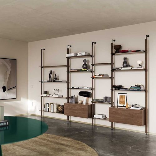 Étagère murale - OCTAGON - Pacini & Cappellini - modulable / haute / sol plafond