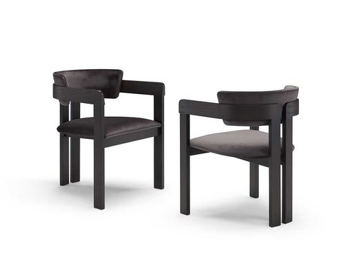 Chaise de salle à manger contemporaine - INES - Pacini & Cappellini - d'intérieur / en tissu / en simili cuir