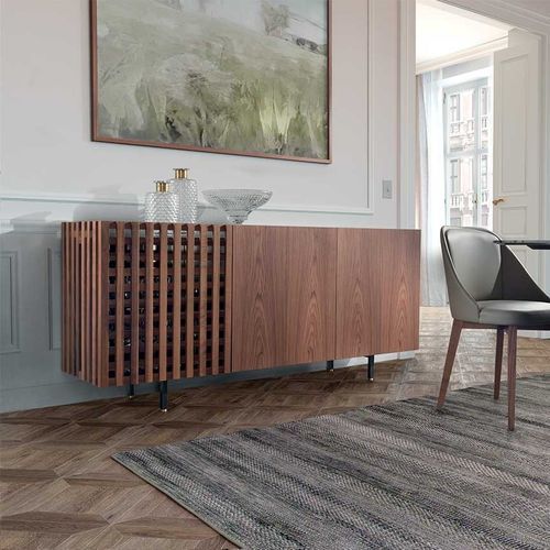 Buffet haut - AURORA - Pacini & Cappellini - contemporain / en noyer / en placage de bois