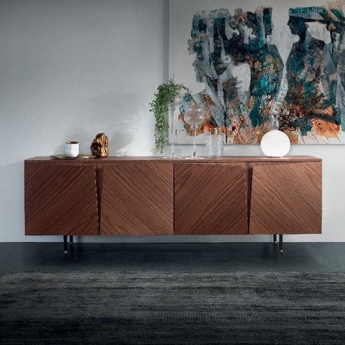 Buffet haut - MILANO - Pacini & Cappellini - contemporain / en noyer / en bois massif