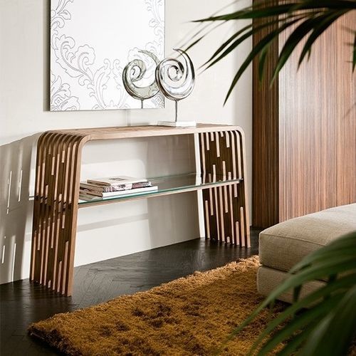Console contemporaine - MILLERIGHE - Pacini & Cappellini - en bois massif / en frêne / en verre