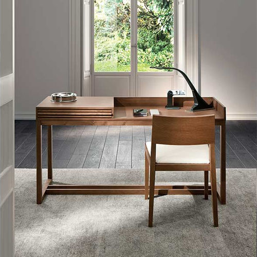 Bureau sur pied - ATHENA - Pacini & Cappellini - contemporain / en placage de bois / droit