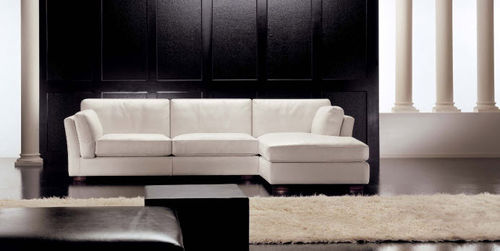 Canapé modulable - MANHATTAN  - Cava - contemporain / en cuir / blanc