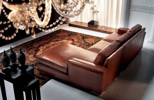 Canapé modulable - PANAMA - Cava - contemporain / en cuir / marron