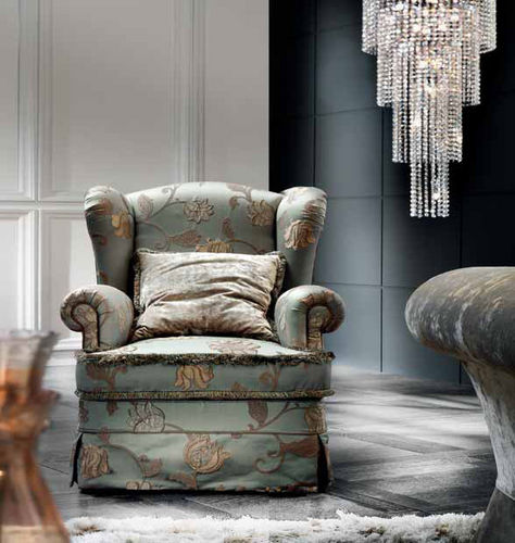 Fauteuil de style - BERGY - Cava - en textile / à oreilles / bergère