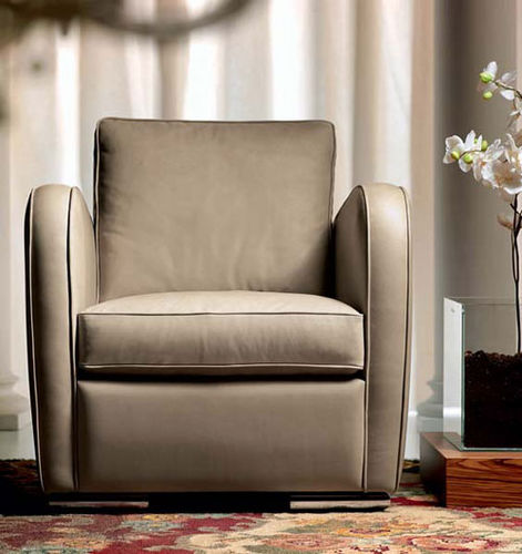 Fauteuil contemporain - CARMEN - Cava - en cuir