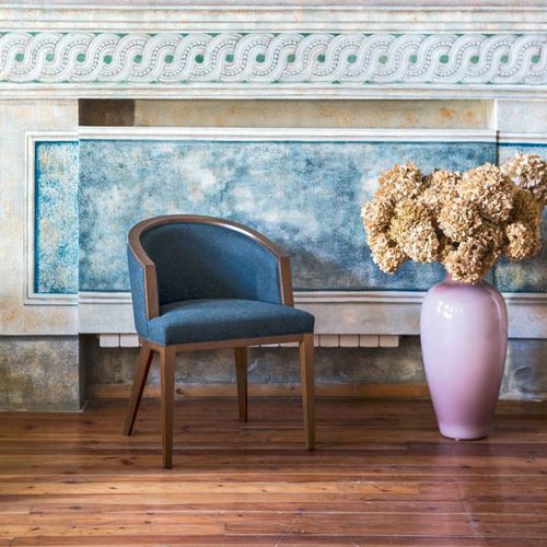 Fauteuil contemporain - ISIRE : 1215 PO - Cizeta - en tissu / en hêtre / bridge