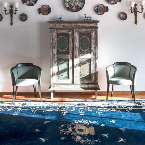 Fauteuil contemporain - ROTOTÒ : 1210 PO - Cizeta - en tissu / en hêtre / bridge