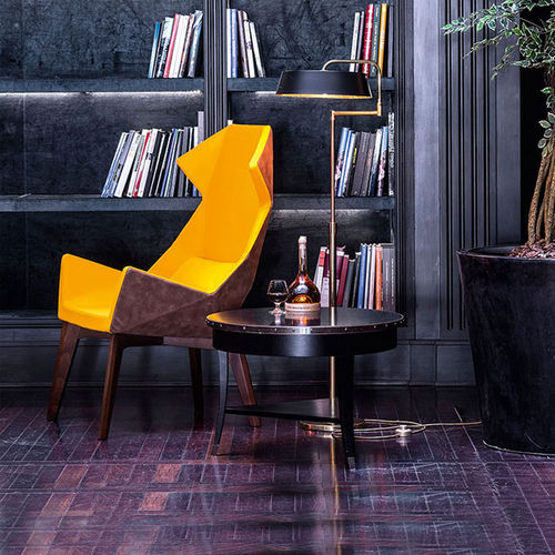 Fauteuil contemporain - PRISMA : 1671 PO - Cizeta - en tissu / en métal / à oreilles