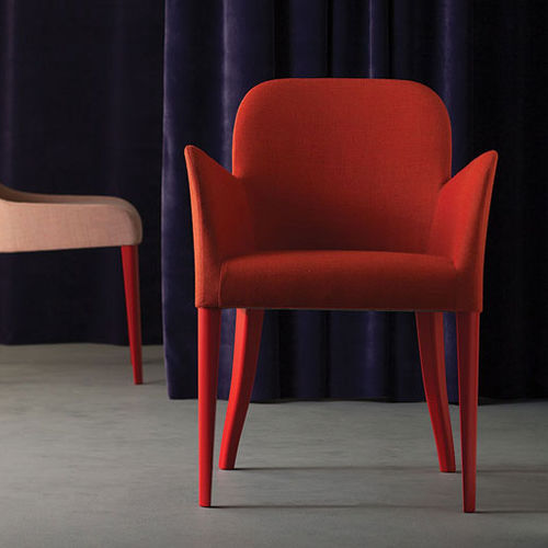 Fauteuil contemporain - MISSY : 1630 PO B99F - Cizeta - en tissu / en hêtre / bridge