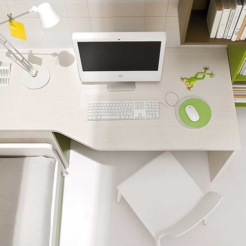 Bureau sur pied - START - Clever - contemporain / en bois / droit