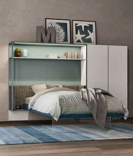 Chambre d'enfant blanche - start t02 - Clever - bleue / grise / en bois