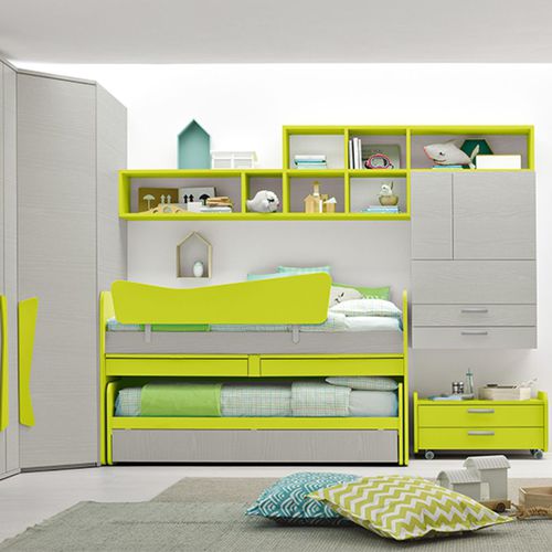 Chambre d'enfant verte - GOLF C110   - ColombiniCasa - en bois laqué / mixte