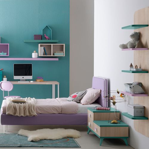 Chambre d'enfant violette - GOLF C117   - ColombiniCasa - en bois laqué / pour fille