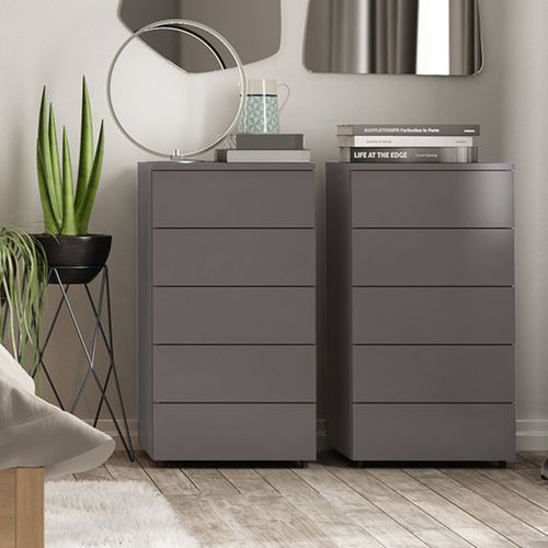Chiffonnier contemporain - LINK M204  - ColombiniCasa - en bois laqué / gris