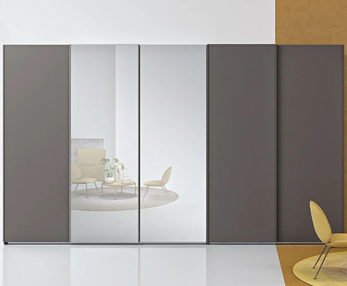 Armoire contemporaine - GOLF W125  - ColombiniCasa - en bois laqué / à porte coulissante / avec miroir
