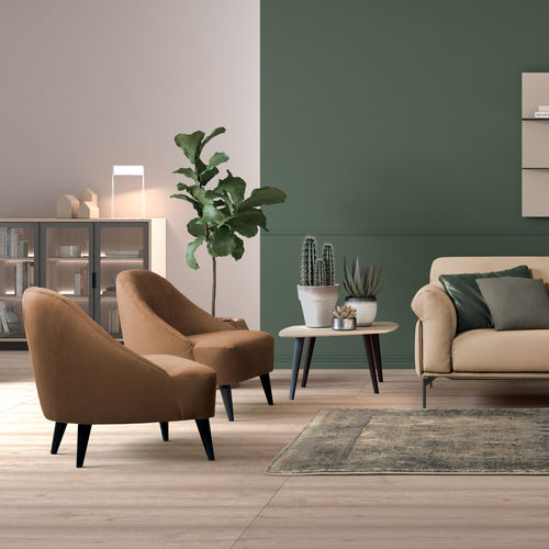 Fauteuil contemporain - GAE - ColombiniCasa - en cuir / en tissu / beige