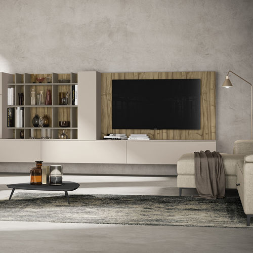 Ensemble TV mural contemporain - VITALYTY LUCE C09 - ColombiniCasa - en bois laqué / en mélaminé / modulable