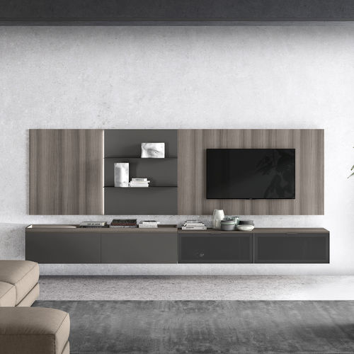 Ensemble TV mural contemporain - VITALYTY LUCE C12   - ColombiniCasa - en métal / en mélaminé / modulable