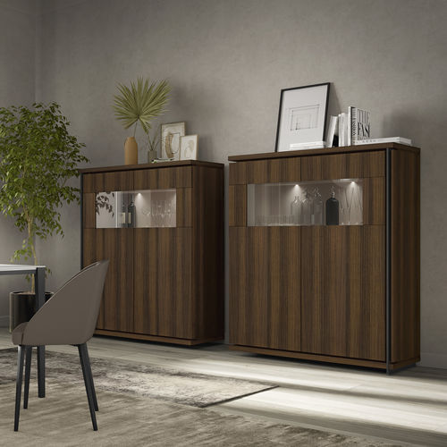 Buffet haut - LUCE GRAVITY 02 - ColombiniCasa - contemporain / en bois / en verre