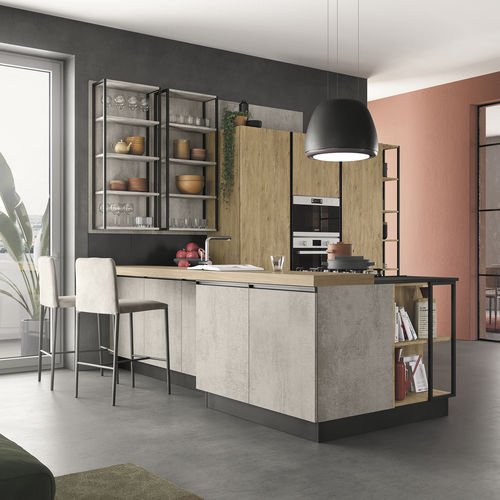 Cuisine contemporaine - LINEA - ColombiniCasa - en MDF / en MDF laqué / en stratifié