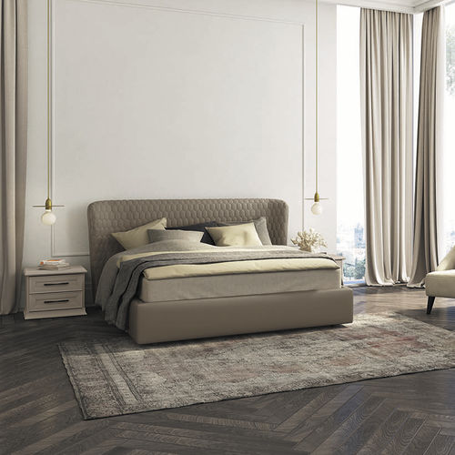 Lit double - ARCADIA ELITE - ColombiniCasa - contemporain / tapissé / avec tête de lit en cuir