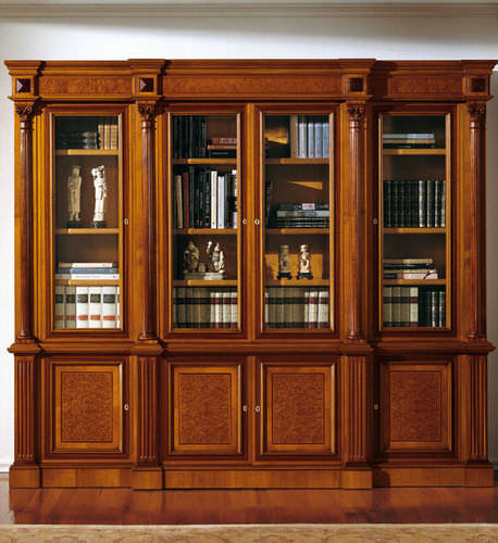 Bibliothèque de style - 336 - Colombo Mobili - en bois / vitrée