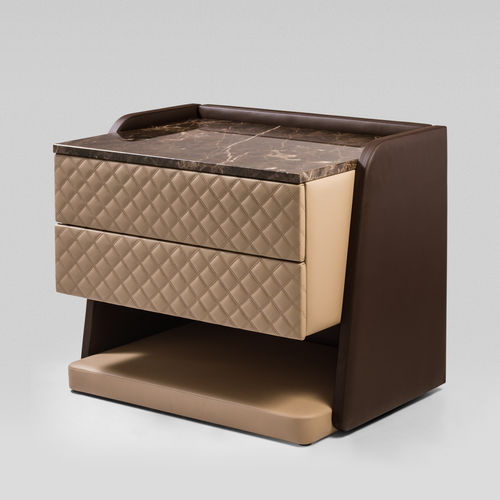 Table de chevet contemporaine - Cosmopolitan - Colunex - en cuir / en tissu / en marbre