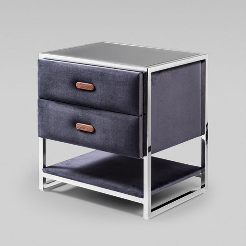 Table de chevet contemporaine - Benjamin - Colunex - en cuir / en velours / en marbre