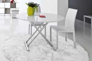 Table contemporaine - SIMPLE ROUND - Compar - en stratifié / ronde / à rallonge