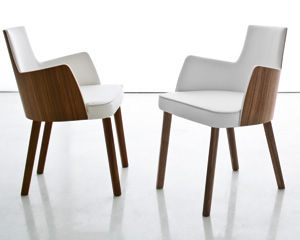Fauteuil contemporain - MILA - Compar - en cuir / bridge