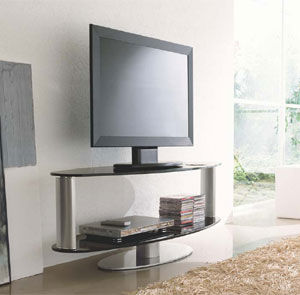 Meuble TV contemporain - ZEN - Compar - pivotant / en verre