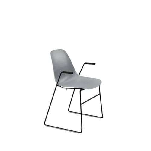 Chaise contemporaine - Pola Light - Crassevig - d'intérieur / en polypropylène / avec piètement en acier chromé