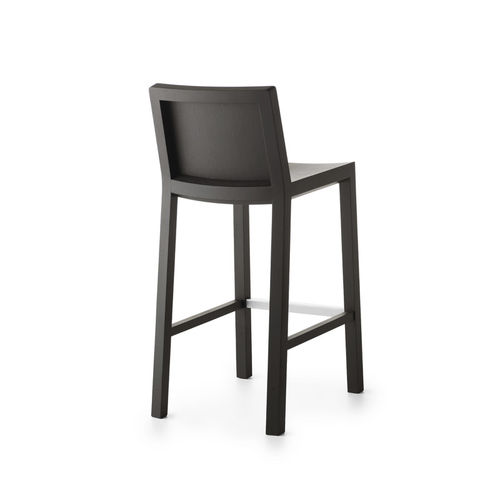 Tabouret de bar contemporain - BIANCA - Crassevig - en contreplaqué / avec piètement en bois massif / 4 pieds
