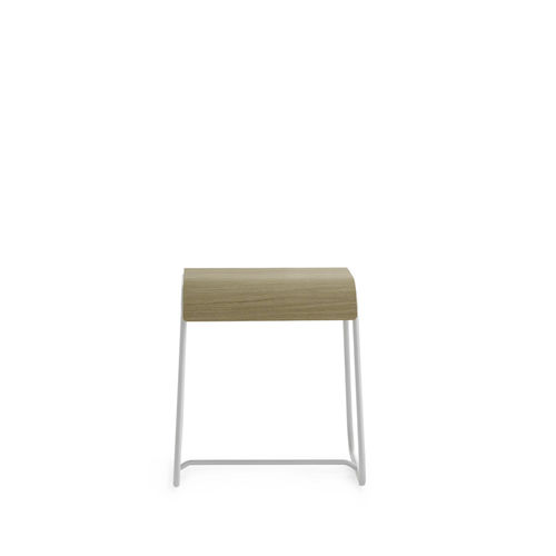 Tabouret contemporain - Lineo  - Crassevig - en bois / avec piètement en acier chromé / avec piètement en acier thermolaqué