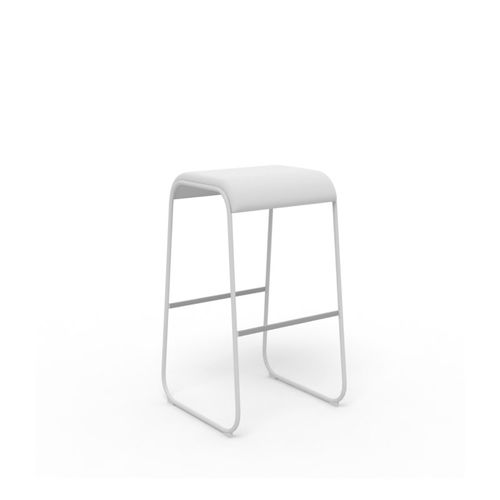 Tabouret de bar contemporain - Lineo  - Crassevig - en polypropylène / avec piètement en métal chromé / avec piètement en acier thermolaqué