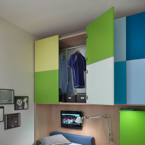 Armoire contemporaine - DKS Srl - en bois / à portes battantes / pont de lit
