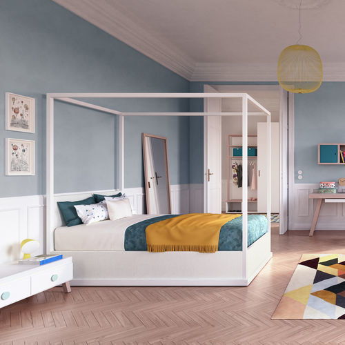 Chambre d'enfant blanche - 1810 - DKS Srl - bleue / jaune / en bois