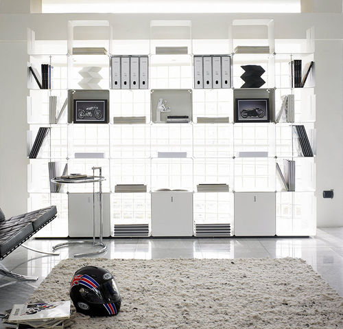 Bibliothèque modulable - CWAVE - Dieffebi - pour mur / contemporaine / professionnelle