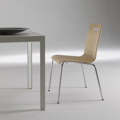 Chaise de restaurant contemporaine - Dieffebi - d'intérieur / en hêtre / en contreplaqué