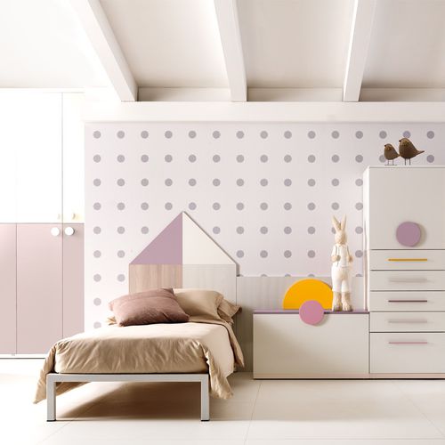Chambre d'enfant blanche - 183 - Doimo Cityline - en bois laqué / mixte
