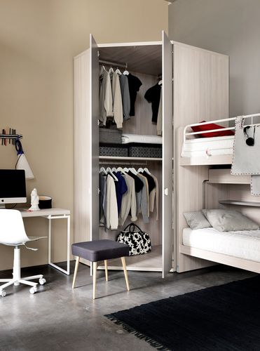 Armoire d'angle - 152 - Doimo Cityline - contemporaine / en bois / à portes battantes