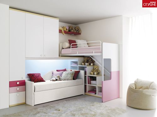 Lit mezzanine - 940 - Doimo Cityline - simple / contemporain / pour fille