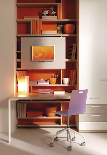 Bureau contemporain - 955. - Doimo Cityline - en bois / avec étagère / pour enfant